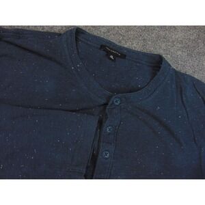 Travis Mathew Shirt Mens Med Gray Henley Gray White Fleck